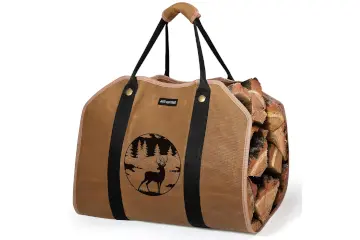 Sacos de leña - bolsa grande de lona